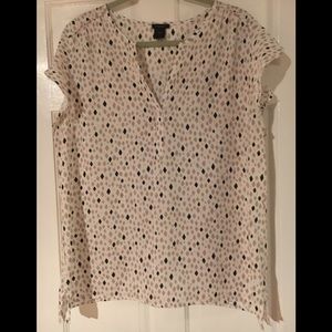 Ann Taylor Factory flutter sleeve shirt XL